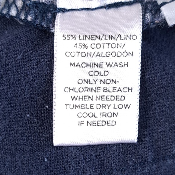 Ann Taylor Loft Women's Shorts Floral Blue/Yellow‎ Size 2 Zip/Button Linen - Picture 3 of 6